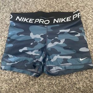 Nike Pro Dri-Fit Blue Camo Shorts